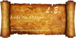 Leány Ellina névjegykártya